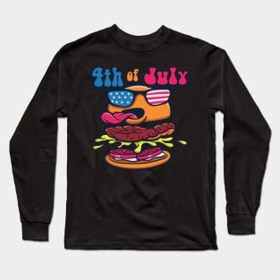 4th of July Burger Long Sleeve T-Shirt